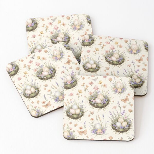 Item preview,  Cottagecore Garden Easter Eggs in Nests - Vintage Botanical Wildflower Spring Pattern designed and sold by Amplify-n-Co.