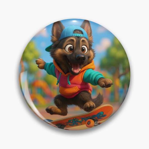 Item preview, Skater Sable Black German Shepherd designed and sold by Sillytoe.