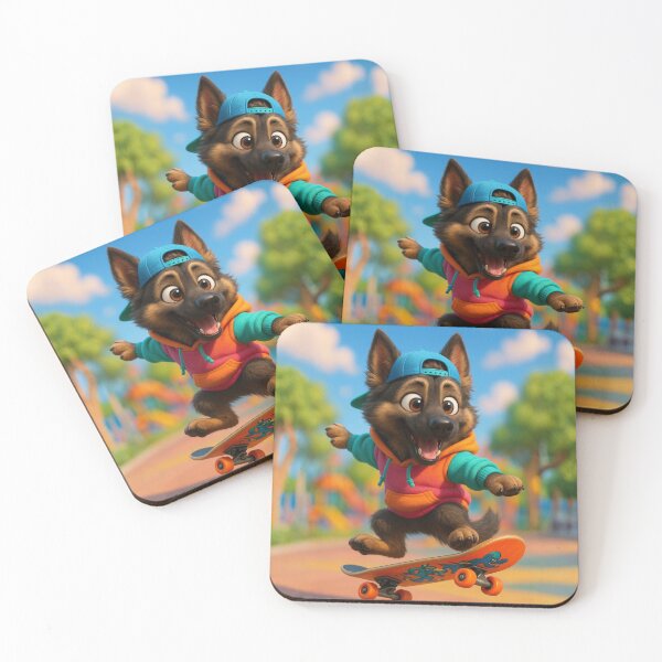 Item preview, Skater Sable Black German Shepherd designed and sold by Sillytoe.