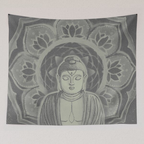 Item preview, Buddha Padma Watercolor - Slate + Tea designed and sold by Irene Estelle.