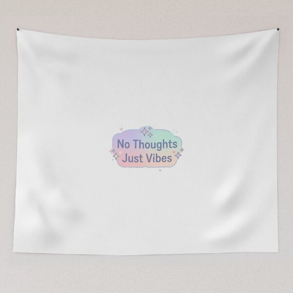 Item preview, No Thoughts Just Vibes Aesthetic Sticker designed and sold by CutePlix.