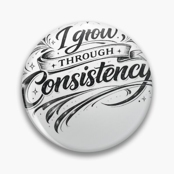 Item preview, Growth Through Consistency Motivational Quote Typography Self Improvement Mindset Inspirational Lettering Design designed and sold by RepRepublic.