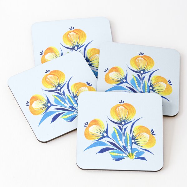 Item preview, Bouquet of yellow flowers, Ukraine art, Petrykivka style, author's drawing designed and sold by Sunflower-7.