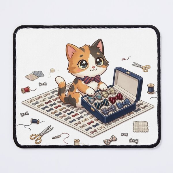 Item preview, Dapper Tailor Cat | Cute Calico with Bow Ties designed and sold by WittyWear Designs.