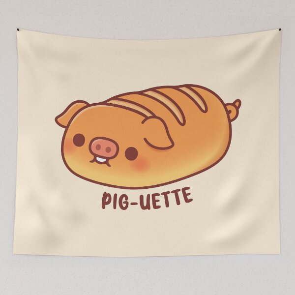 Item preview, Cute Pig Baguette Bread Pig-uette Funny designed and sold by rustydoodle.