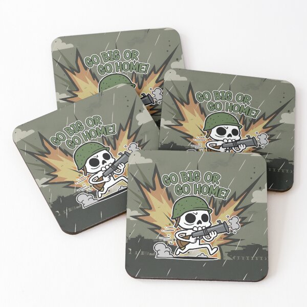 Item preview, Go Big or Go Home Skeleton Soldier Cartoon designed and sold by Taridesign.