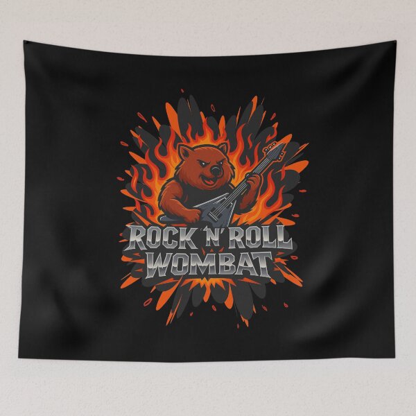 Item preview, Rock n Roll Wombat - Metal Wombat Guitarist designed and sold by pUNKnown.