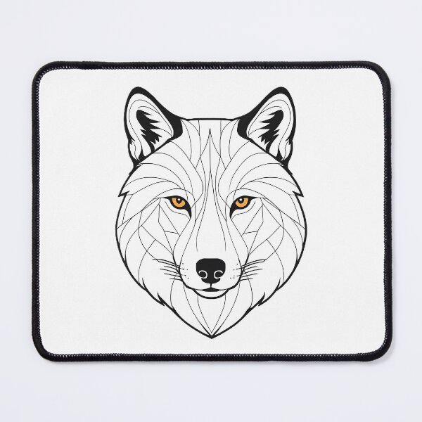 Item preview, Minimalist Wolf Line Art – Modern Symmetrical Animal Design - 12 designed and sold by RELAX STATION.