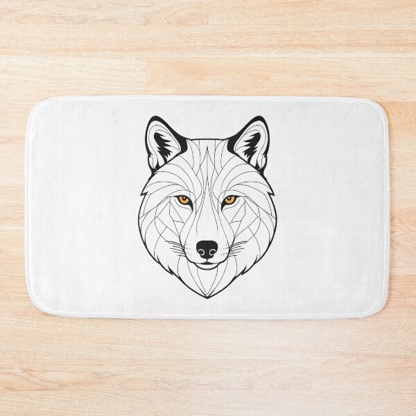 Item preview, Minimalist Wolf Line Art – Modern Symmetrical Animal Design - 12 designed and sold by RELAX STATION.