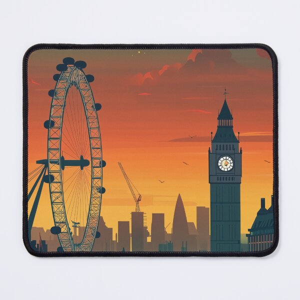 Item preview, Sunset City Skyline Illustration designed and sold by SkyPetalGrace.