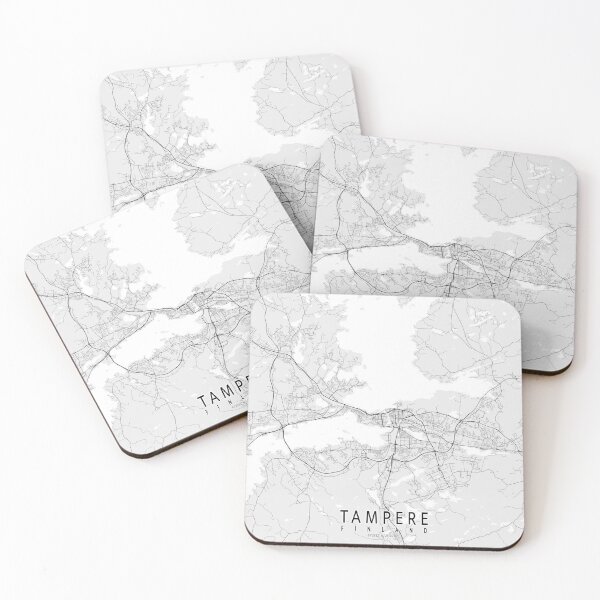 Item preview, Tampere City Map of Pirkanmaa, Finland - Minimalist designed and sold by deMAP.