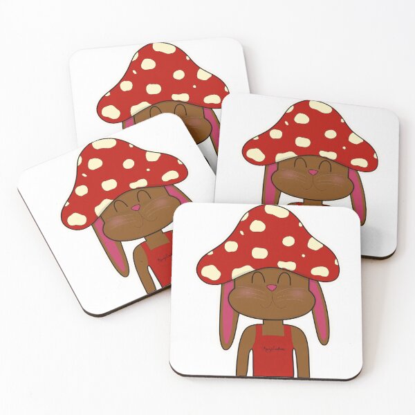 Item preview, Brown Bunny with Mushroom Hat designed and sold by KozysCreations.