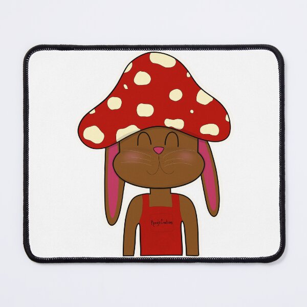 Item preview, Brown Bunny with Mushroom Hat designed and sold by KozysCreations.