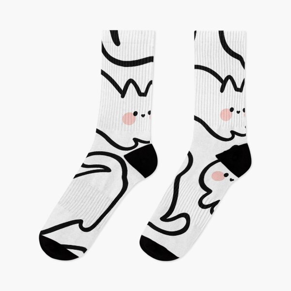 Item preview, Minimalist Kawaii Cat Pattern Cute White Kittens - Chat Mignon designed and sold by ViralVibeLab.