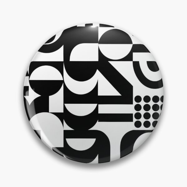 Item preview, A black and white abstract geometric pattern with various shapes designed and sold by Creative88Art.