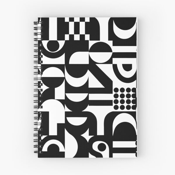Artikelvorschau, Ein schwarz-weißes abstraktes geometrisches Muster mit verschiedenen Formen entworfen und verkauft von Creative88Art.