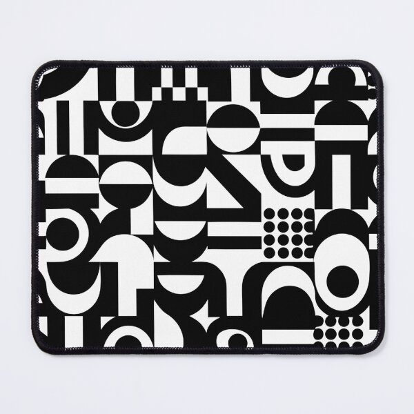 Item preview, A black and white abstract geometric pattern with various shapes designed and sold by Creative88Art.