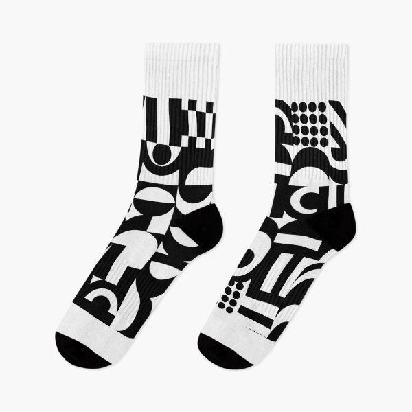 Item preview, A black and white abstract geometric pattern with various shapes designed and sold by Creative88Art.