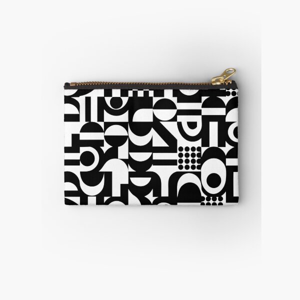 Item preview, A black and white abstract geometric pattern with various shapes designed and sold by Creative88Art.