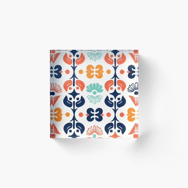 Item preview, Un vibrante diseño de estampado floral con coloridas flores y hojas sobre un fondo blanco. designed and sold by Creative88Art.
