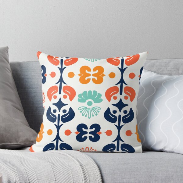 Item preview, A vibrant floral pattern design with colorful flowers and leaves on a white background designed and sold by Creative88Art.