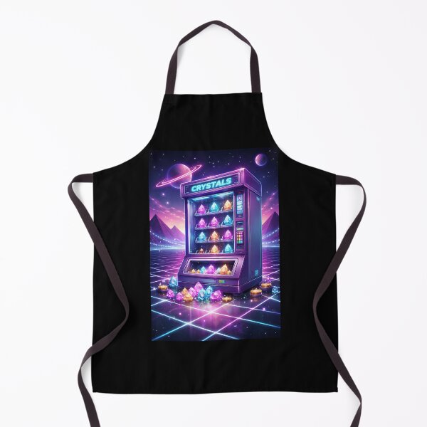 Item preview, Neon Crystal Vending Machine – Cyberpunk Synthwave Aesthetic designed and sold by RYAN48011.