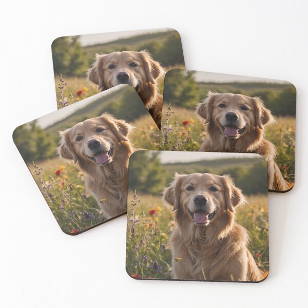 Item preview, Golden Retriever in a Flower Field designed and sold by adill72.