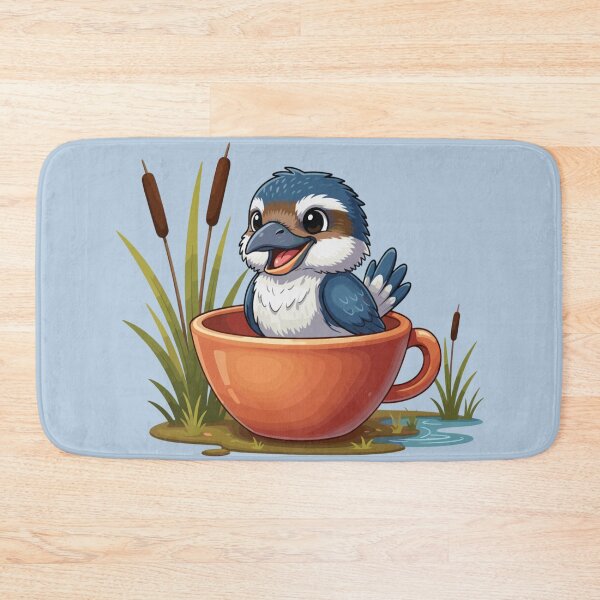 Item preview, Cute Kookaburra in Teacup – Australiana Bird Illustration  designed and sold by MvuuStudio.
