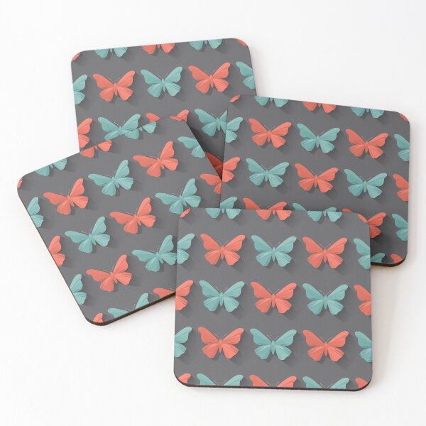 Item preview, Minimalist Butterfly Silhouette Pattern - Papillons Géométriques designed and sold by ViralVibeLab.