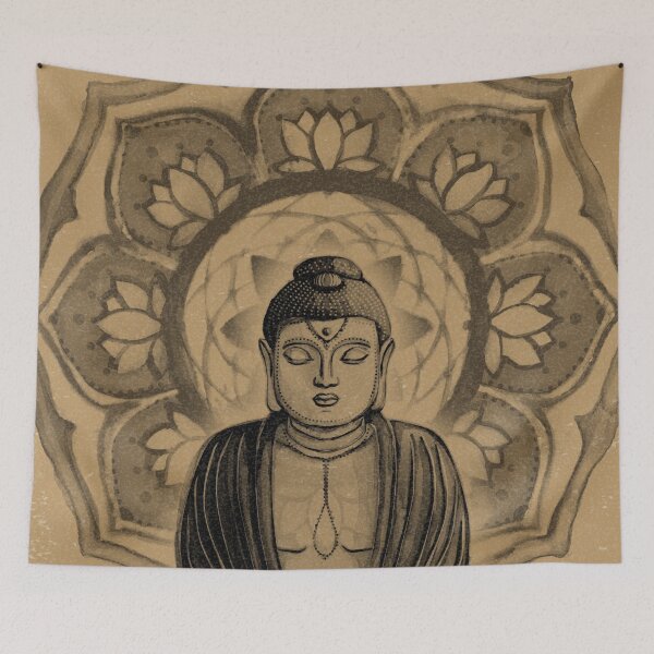 Item preview, Buddha Padma Watercolor - Fawn + Coal designed and sold by Irene Estelle.