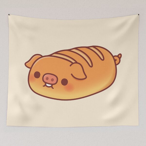 Item preview, Cute Pig Baguette Bread Loaf designed and sold by rustydoodle.