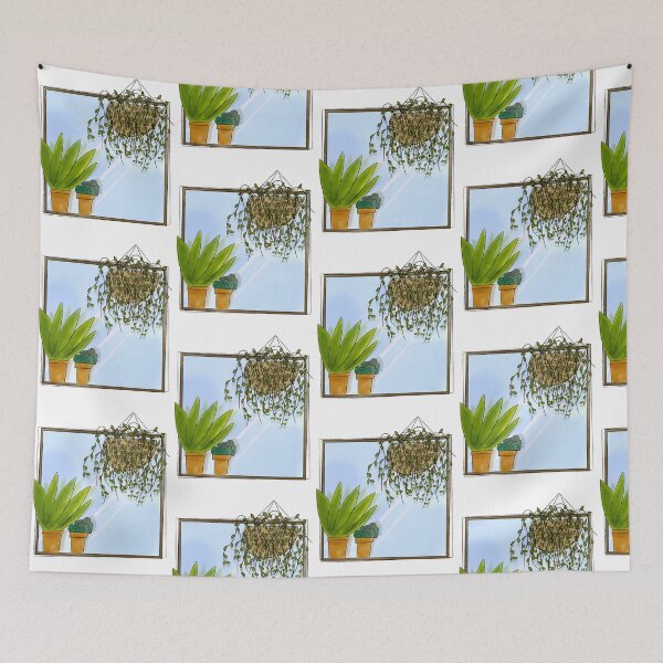 Item preview, Cozy Window Plants - Snake Plant Hanging Pothos Succulent Illustration designed and sold by TheArtOfTreble.