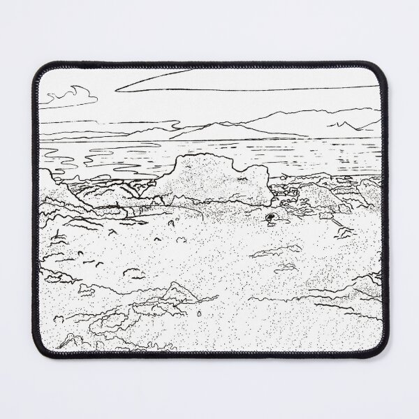 Item preview, Salton Sea California Line Art - Desert Lake Landscape Illustration designed and sold by TheArtOfTreble.