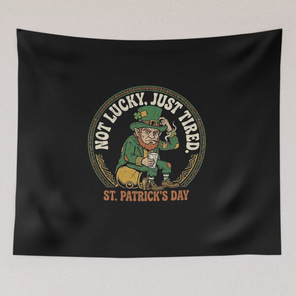 Item preview, Vintage Sarcastic St. Patrick's Day Design - Retro Cynical Leprechaun Luck Pun designed and sold by Clothesbest.