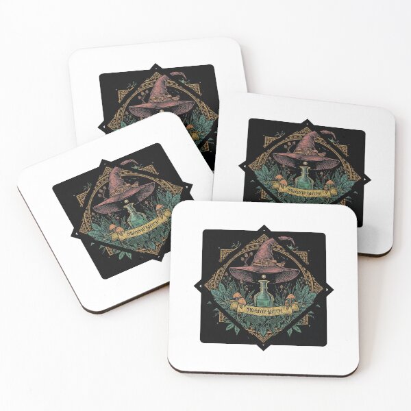 Item preview, Mystical Swamp Witch Emblem – Cottagecore Mushroom & Herbal Magic Badge, Vintage Occult Engraving Aesthetic Sticker & T-Shirt designed and sold by MagicMakerPh.