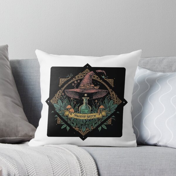 Item preview, Mystical Swamp Witch Emblem – Cottagecore Mushroom & Herbal Magic Badge, Vintage Occult Engraving Aesthetic Sticker & T-Shirt designed and sold by MagicMakerPh.
