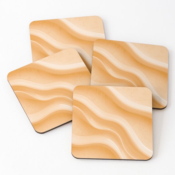 Item preview, Shades of Caramel Brown Wavy Design Pattern designed and sold by burbankdesigns.