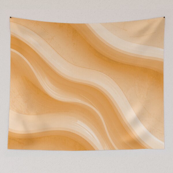 Item preview, Shades of Caramel Brown Wavy Design Pattern designed and sold by burbankdesigns.