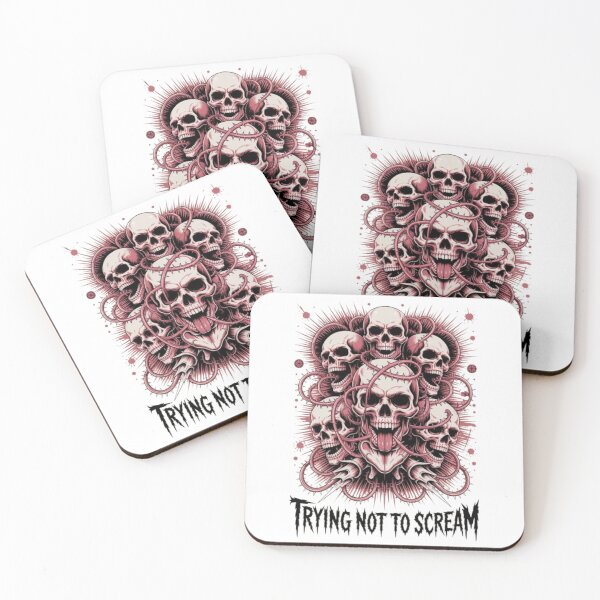 Item preview, Trying Not to Scream – Dark Skull Horror Streetwear Graphic designed and sold by NewUSShop.