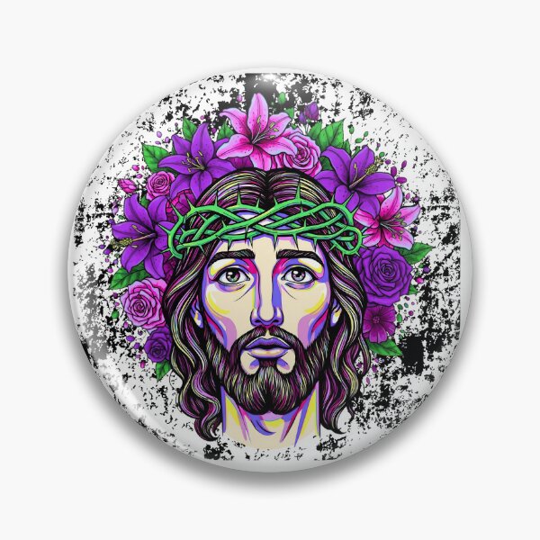 Item preview, Jesus in Pop Art Colors: Faith, Flowers and Neon Urban Style designed and sold by keythxctrs.