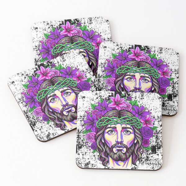 Item preview, Jesus in Pop Art Colors: Faith, Flowers and Neon Urban Style designed and sold by keythxctrs.