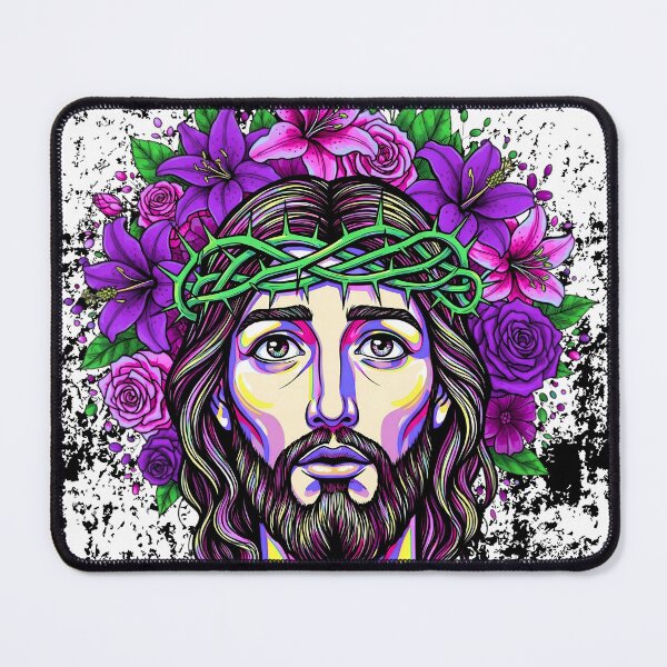 Item preview, Jesus in Pop Art Colors: Faith, Flowers and Neon Urban Style designed and sold by keythxctrs.