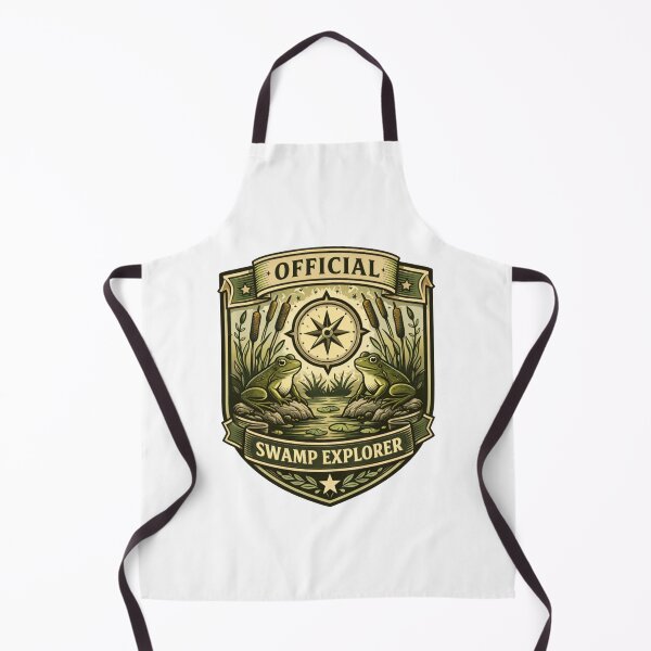 Item preview, Official Swamp Explorer Badge – Vintage Scout Patch with Frog, Compass & Swamp Plants, Adventure Nature Sticker & T-Shirt designed and sold by MagicMakerPh.