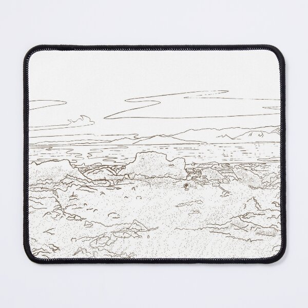 Item preview, Salton Sea California Line Art Landscape - Desert Lake Horizon Illustration designed and sold by TheArtOfTreble.