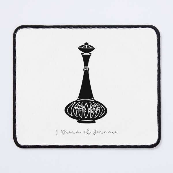 Item preview, Dream of Jeannie · Bottle · Black and White Illustration · Vintage TV Art Print- Calligraphy designed and sold by Atropa Parcae.
