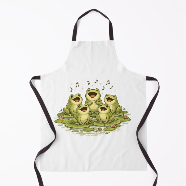Item preview, Frog Choir Singing on Lily Pads – Cute Musical Frog Illustration, Whimsical Forest Nature Sticker & T-Shirt Design designed and sold by MagicMakerPh.