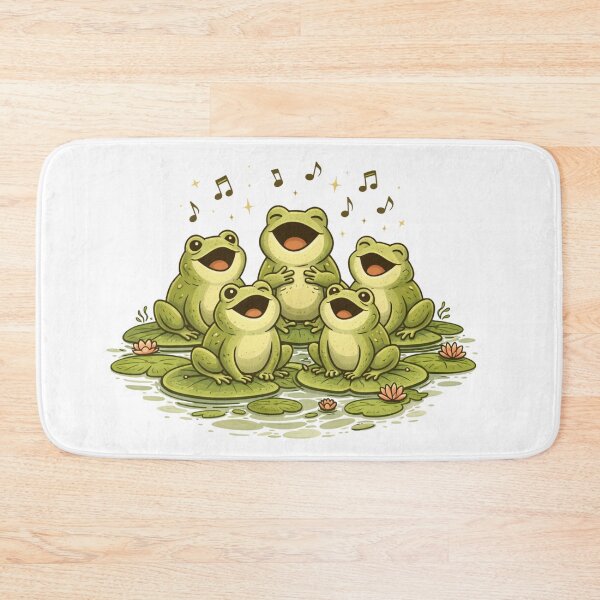Item preview, Frog Choir Singing on Lily Pads – Cute Musical Frog Illustration, Whimsical Forest Nature Sticker & T-Shirt Design designed and sold by MagicMakerPh⭐⭐⭐⭐⭐.