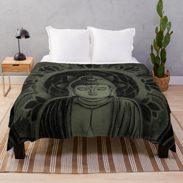 Item preview, Buddha Padma Watercolor - Coal + Sage designed and sold by Irene Estelle.