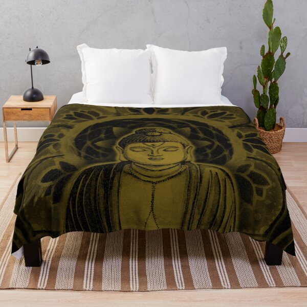 Item preview, Buddha Padma Watercolor - Coal + Ochre designed and sold by Irene Estelle.