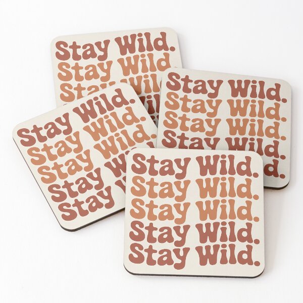 Item preview, Stay Wild Retro Groovy Typography - Citation Vintage designed and sold by ViralVibeLab.